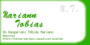 mariann tobias business card